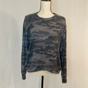 Sundry Camo Print Sweatshirt -Dark Grey Camo